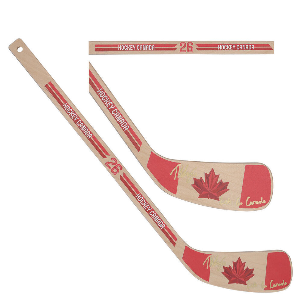 Thomas Harley Dallas Stars Autographed Team Canada 2026 Olympics Mini Wood Stick with 