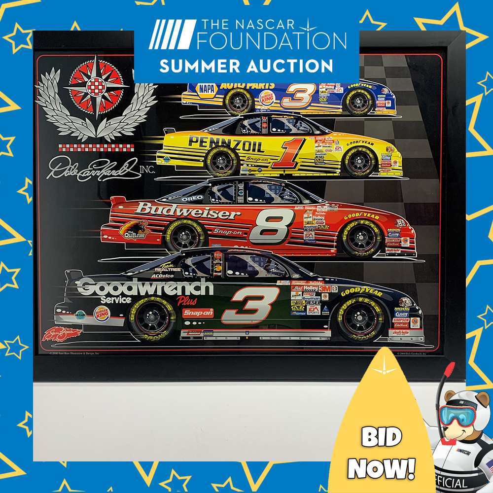 NASCAR'S Sam Bass Framed Dale Earnhardt Inc. Poster!