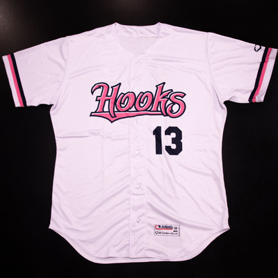 #13 Alejandro Torres - Hooks Pink in the Park Game Used Jersey