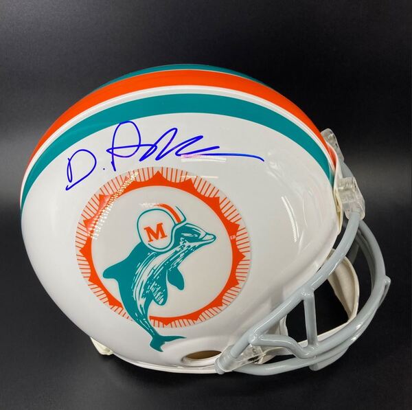 NFL - Dolphins Devon Achane Signed Authentic Throwback Proline Helmet