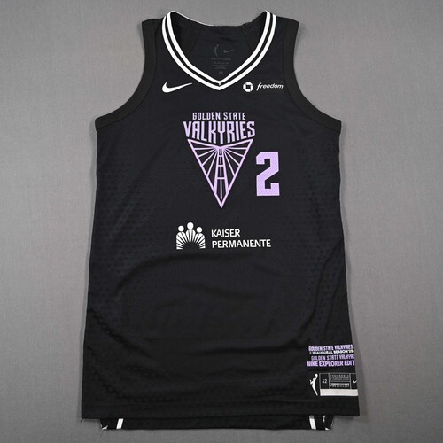 Image of Chen, Kaitlyn - Golden State Valkyries - Black Explorer Edition Jersey - Worn 8/6/2025 - Dressed, Did Not Play (DNP) - 2025 WNBA Season