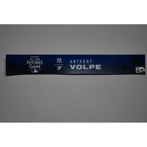 2022 All-Star Future's Game - Game-Used Locker Tag - Anthony Volpe