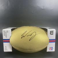 NFL - Cardinals Will Johnson Signed Gold Composite Football