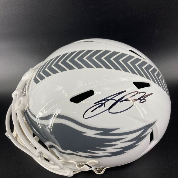 Eagles - Saquon Barkley Signed Salute To Service Replica Helmet