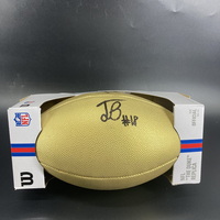 NFL - Raiders Jack Bech Signed Gold Composite Football