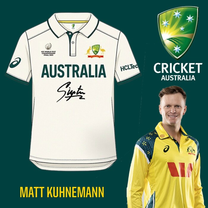 Photo of Matthew Kuhnemann 2025 World Test Championship Final Player-Issue Long-Sleeve Shirt