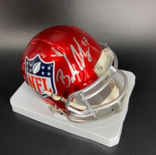 NFL - Cowboys Brandon Aubrey Signed NFL Shield Mini Helmet