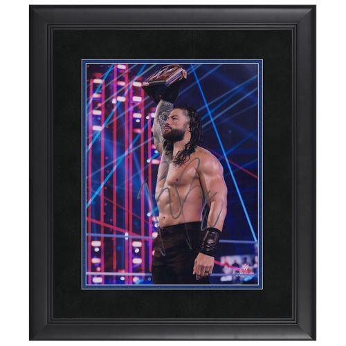 Roman Reigns SIGNED 11x14 Framed Metallic Photo