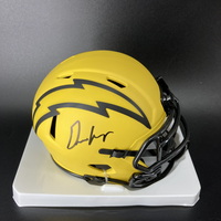 NFL - Chargers Omarion Hampton Signed Rave Mini Helmet