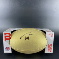 NFL - Broncos Troy Franklin Signed Gold Composite Football