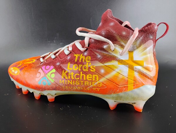 MCMC - Chiefs Ashton Gillotte Game Worn Custom Cleat 2025 Season Size 13...