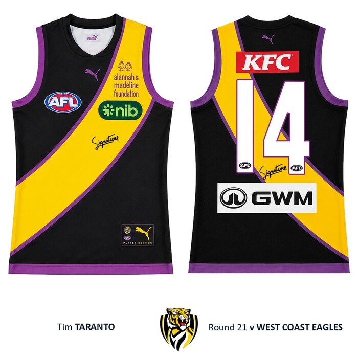 Photo of Tim Taranto #14 Richmond 2026 Alannah & Madeline Guernsey