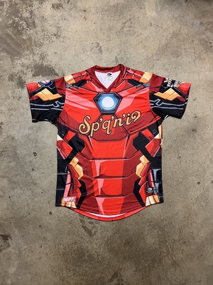 #36 Evan Justice (Size XL) - Signed Game Worn Iron Man Marvel Jersey
