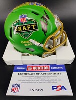 NFL - Raiders Ashton Jeanty Signed NFL Draft Mini Helmet