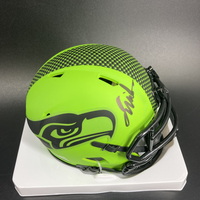 NFL - Seahawks Jalen Milroe Signed Rave Mini Helmet