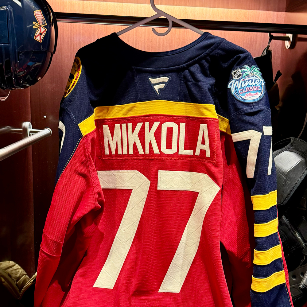 Niko Mikkola Florida Panthers #77 2026 NHL Winter Classic Game-Used Red Jersey - Worn During the 1st Period on January 2, 2026 - Size 58+