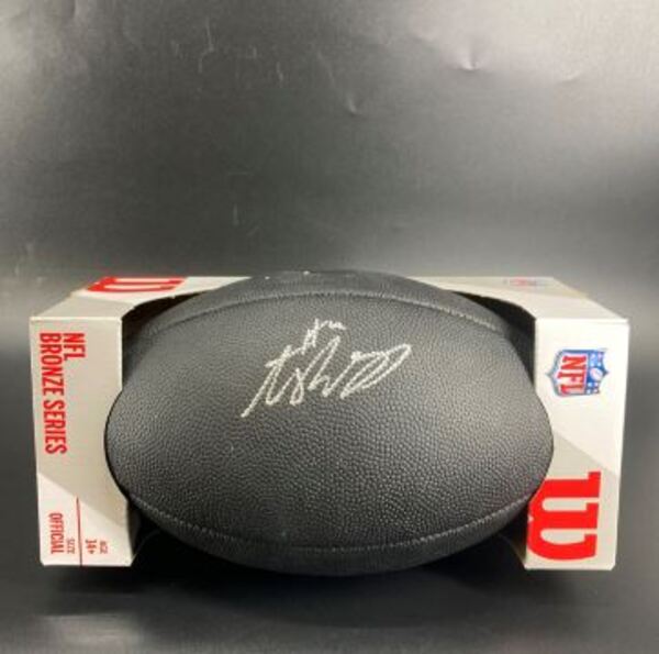 NFL - Raiders Ashton Jeanty Signed Black Composite Silver Series Football