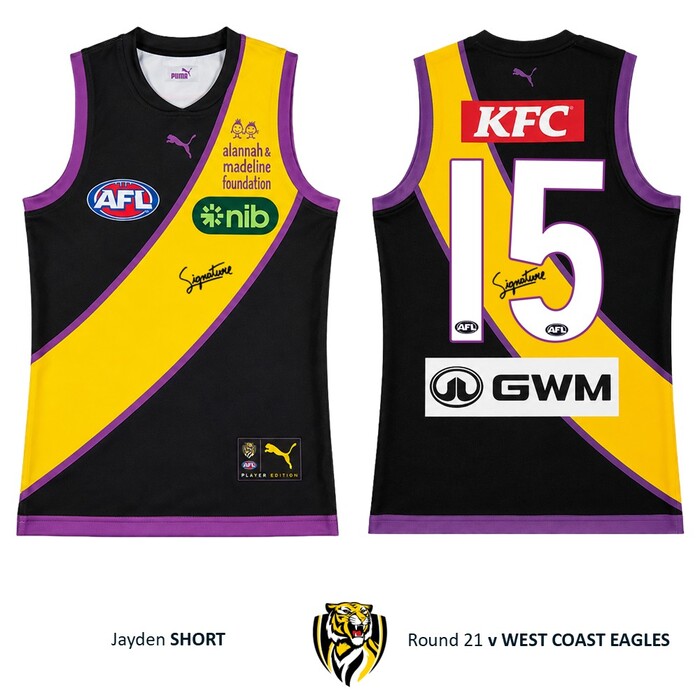 Photo of Jayden Short #15 Richmond 2026 Alannah & Madeline Guernsey