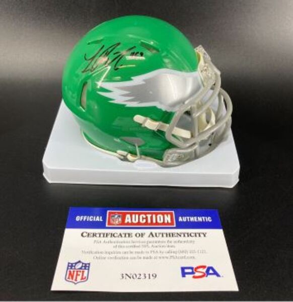 NFL - Eagles Landon Dickerson Signed Alternate Mini Helmet