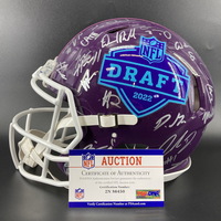 NFL Draft 2022 Multi Signed Helmet - Signed by more than 30 players incl...