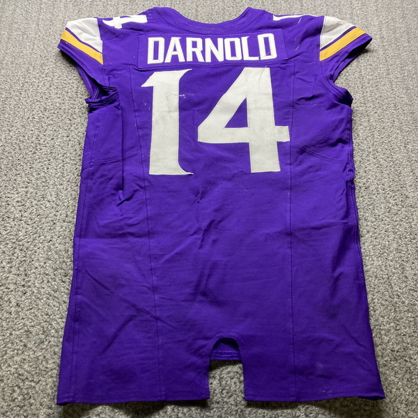 STS - Vikings Sam Darnold Game Worn Jersey 12/01/2024 Size 42 With Capta...