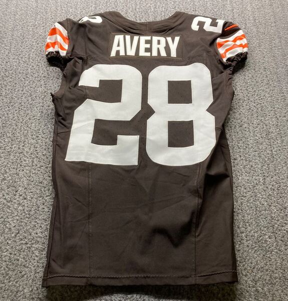 London Games - Browns Tre Avery Game Worn Jersey (10/05/2025) Size 40 Wi...
