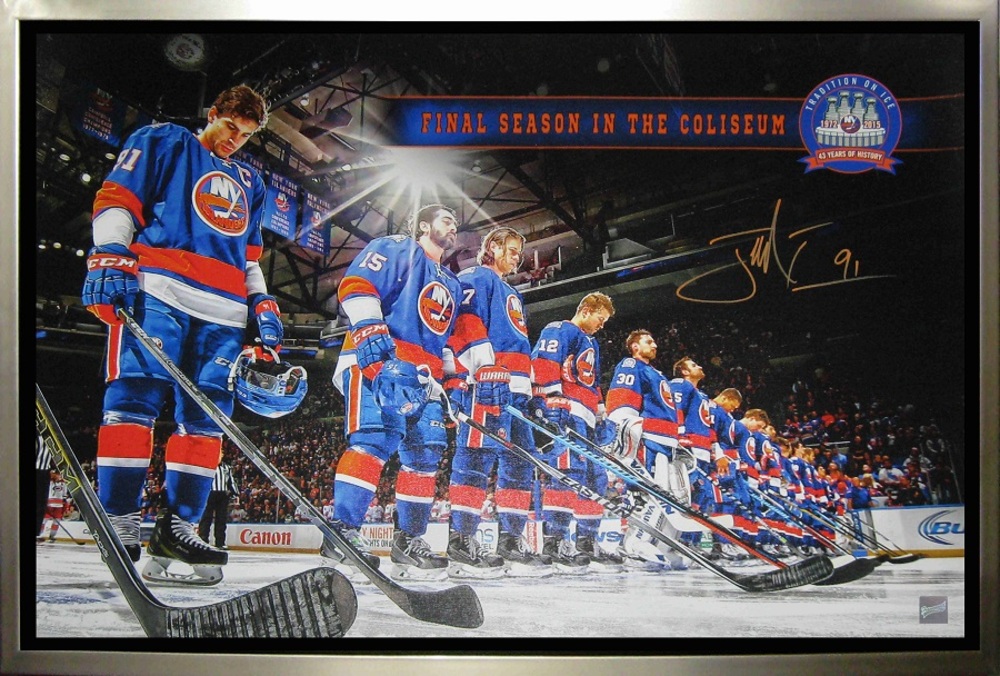 John Tavares - Signed & Framed 20x29 NY Islanders Canvas - Final Season Line Up