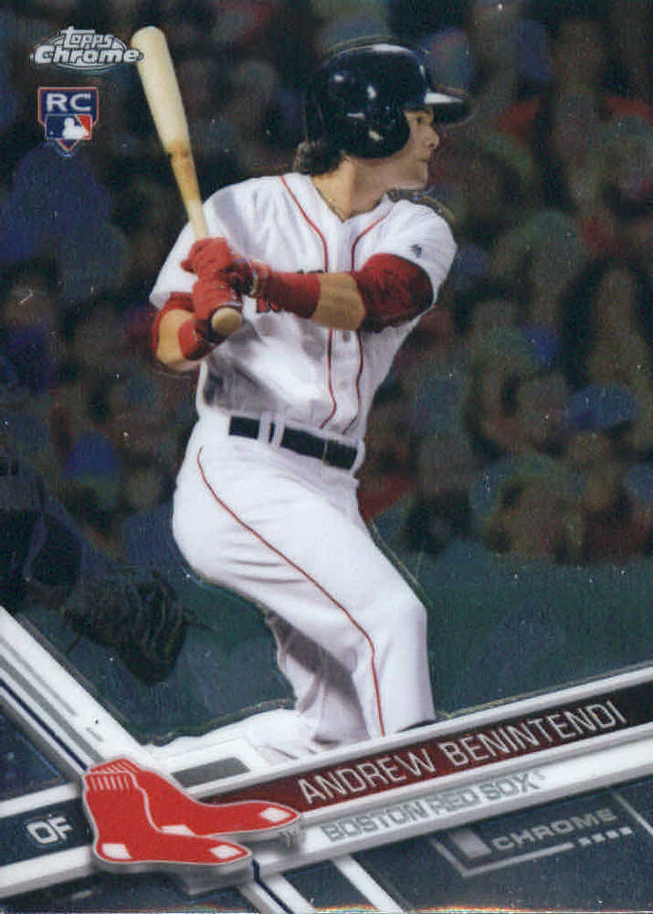 2017 Topps Chrome #100A Andrew Benintendi Rookie Card