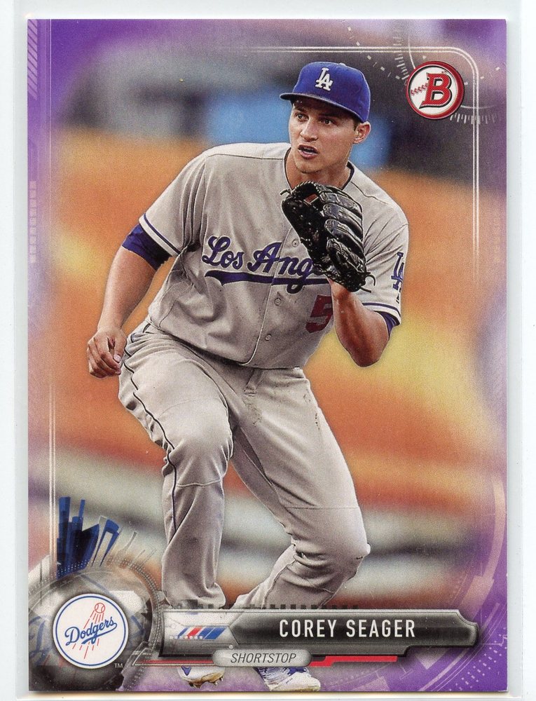 2017 Bowman Purple #50 Corey Seager 100/250