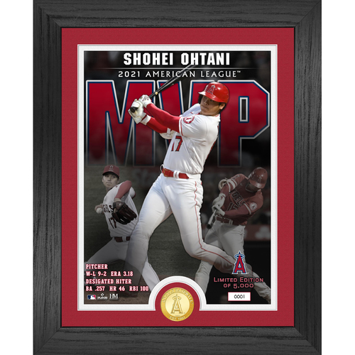 Shohei Ohtani 2021 AL MVP Bronze Coin Photo Mint LE #1