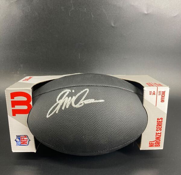 NFL - Seahawks Jalen Milroe Signed Black Composite Silver Series Football