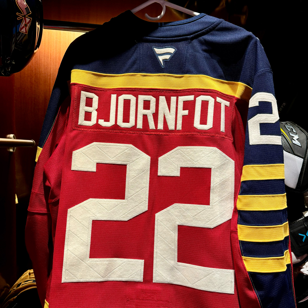 Tobias Bjornfot Florida Panthers #22 2026 NHL Winter Classic Game-Issued Red Jersey - Size 56