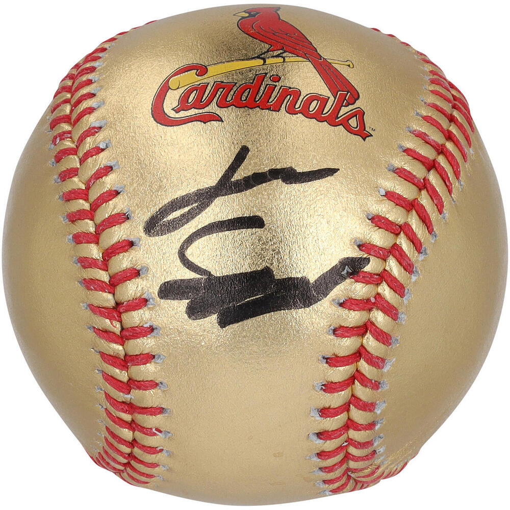 Jimmy Snuggerud St. Louis Blues Autographed St. Louis Cardinals Gold Baseball 