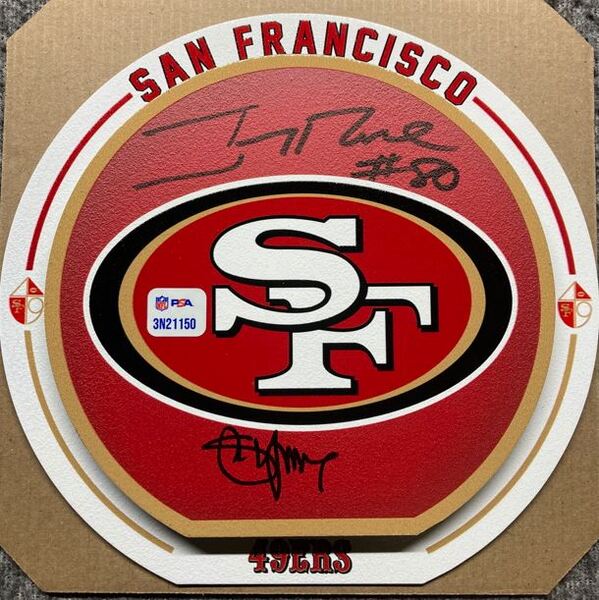 NFL - 49ers Multi-Sign 3D Metal Wall Art (8x8) Signed By Jerry Rice and ...