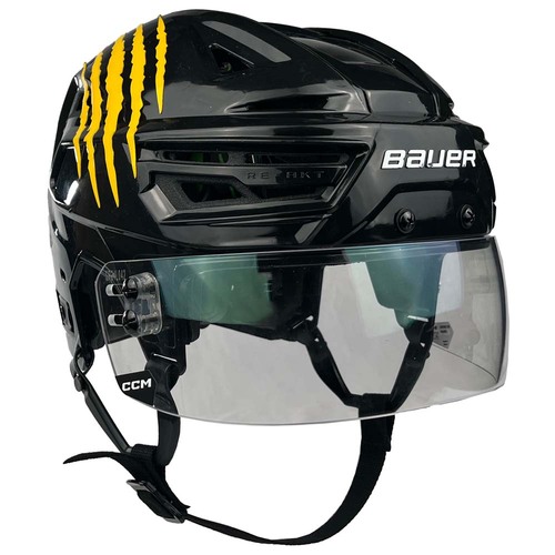 Photo of Game-Used 2026 Stadium Series Bauer Hockey Helmet - Michael Eyssimont