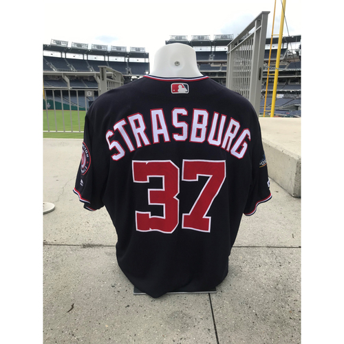 Game-Used Stephen Strasburg Jersey - Worn for his 100th Win