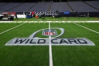 Red Cross - Wild Card Playoff Game Used Flip Coin Chargers vs Texans 1.1...