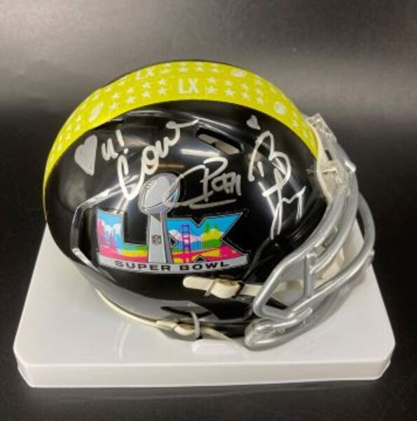NFL - Multi Signed SB LX Mini Helmet Signed by Pre-Game Preformers Charl...