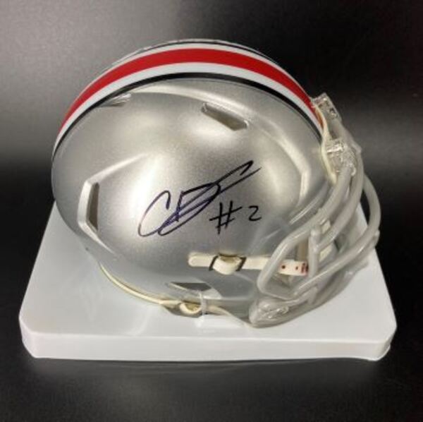 NFL - Ohio State Caleb Downs Signed Mini Helmet