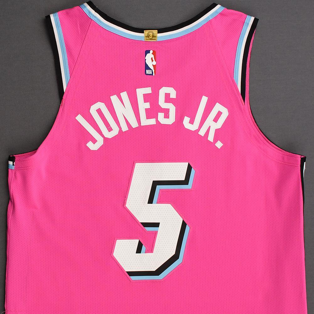 derrick-jones-jr-miami-heat-2018-19-season-game-worn-pink-earned-edition-jersey-nba