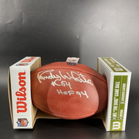 HOF - Cowboys Randy White Signed Authentic Football with 100 Seasons Logo