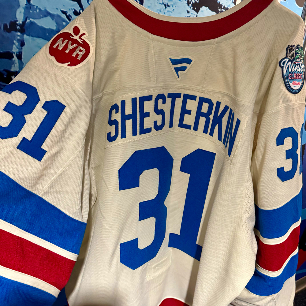 Igor Shesterkin New York Rangers #31 2026 NHL Winter Classic Game-Used White Jersey - Worn During the 1st Period on January 2, 2026 - Size 58G