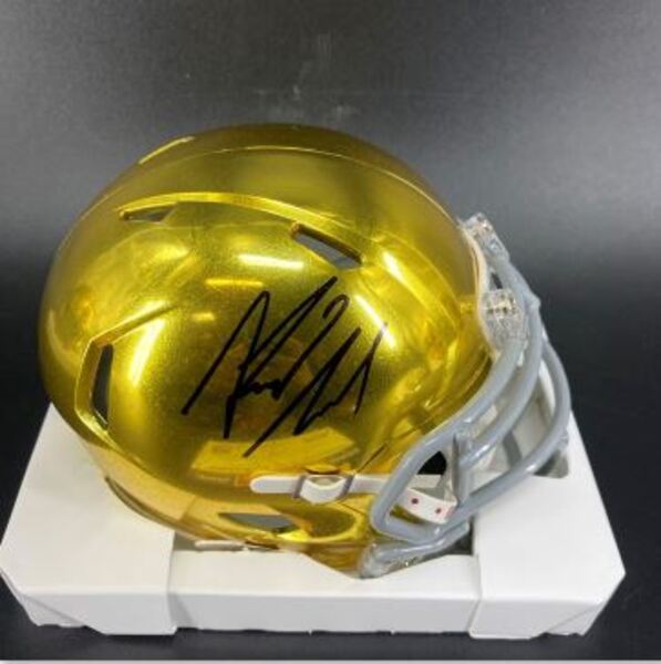 NFL - Notre Dame Riley Leonard Signed Mini Helmet