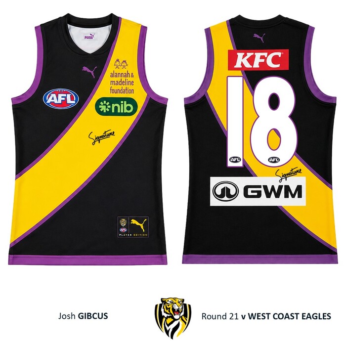 Photo of Josh Gibcus #18 Richmond 2026 Alannah & Madeline Guernsey