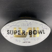 NFL - 49ers Multi Sign Commemorative Super Bowl 58 Football Signed By Br...
