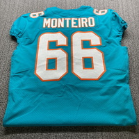 NFL - Dolphins Aaron Monteiro Game Cut Jersey Size 46