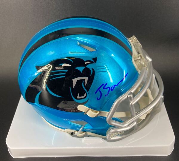 NFL - Panthers Ja'Tavion Sanders Signed Flash Mini Helmet