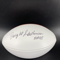 HOF - Dolphins Dwight Stephenson Signed Panel Football With "HOF 98...