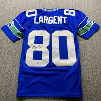 HOF - Seahawks Steve Largent Signed Mitchell and Ness Jersey with HOF 95...