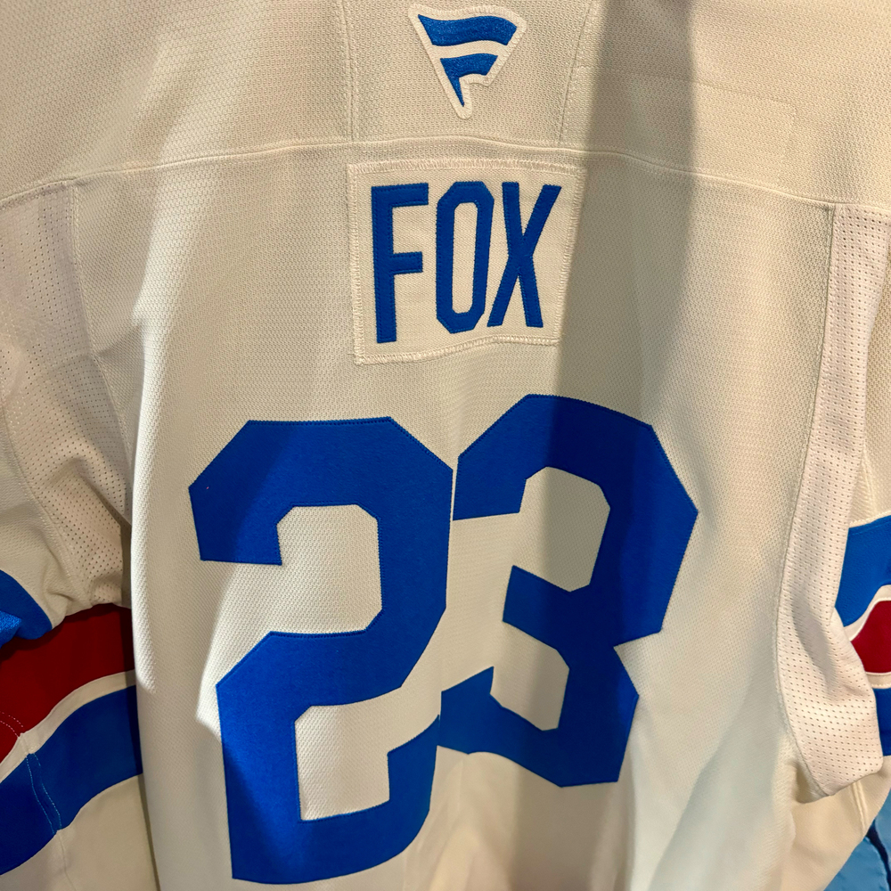 Adam Fox New York Rangers #23 2026 NHL Winter Classic Game-Used White Jersey - Worn During the 1st Period on January 2, 2026 - Size 56